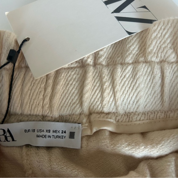 ZARA PAPER BAG PANTS 100% COTTON - Picture 14 of 15